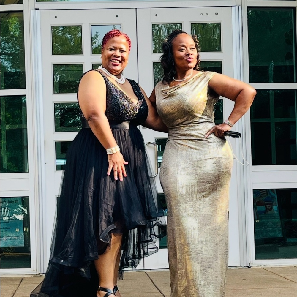 Elegant Black and Gold Women's Dresses